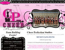 Tablet Screenshot of cheerperfectionstudios.com